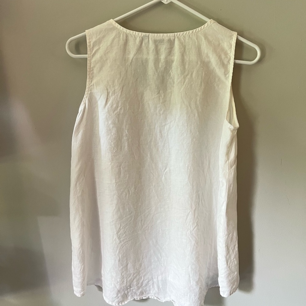 Habitat white linen tank top - Picture 3 of 8